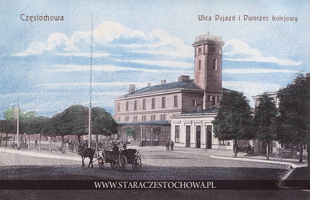 Dworzec Kolei żelaznej Warszawsko-WiedeÒskiej w Częstochowie