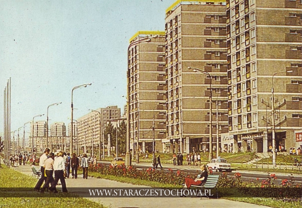 Ulica Aleksandra Zawadzkiego w Częstochowie, lata 70-te