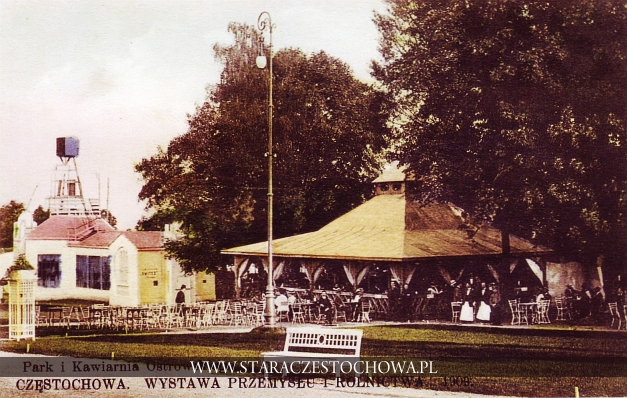 Wystawa Przemysłu i Rolnictwa 1909 w Częstochowie, Park i kawiarnia Ostrowskiego