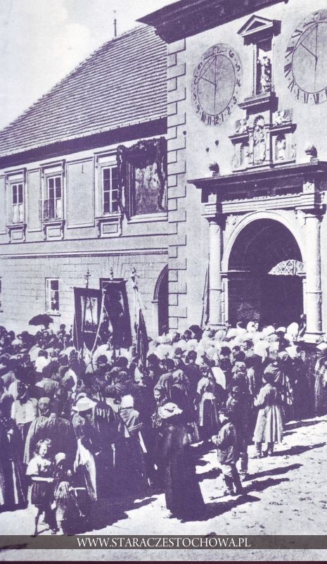 Klasztor Jasnogórski. wejście do Bazyliki, ok. 1900 roku