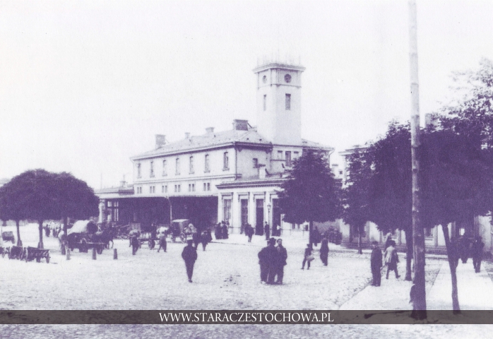 Historia Częstochowy, Dworzec Kolei Warszawsko-Wiedeńskiej, ok. 1910 r.