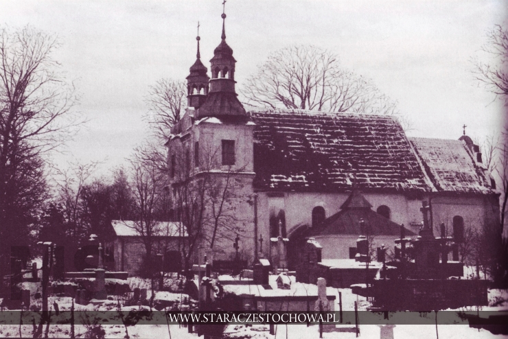 Kościół i cmentarz św. Rocha, ok. 1910 r., Częstochowa