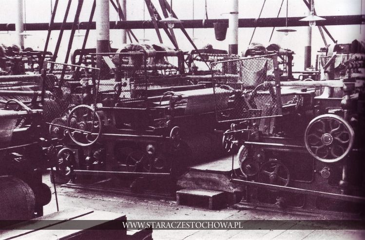 Maszyny włókiennicze S.A. Przemysłu Włókienniczego La' Czenstochovienne, ok. 1910 roku