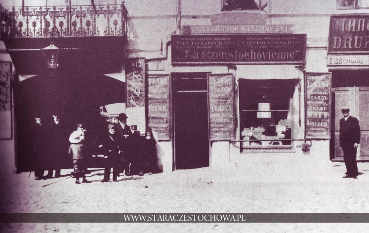 Stara Częstochowa, Przed sklepem, ok. 1910 roku