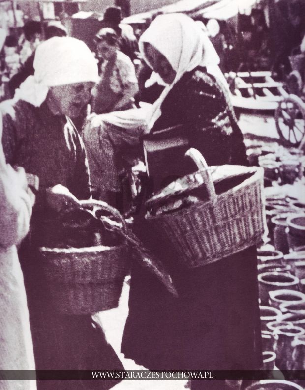 Na targu - Nowy Rynek w Częstochowie, lata 30-te