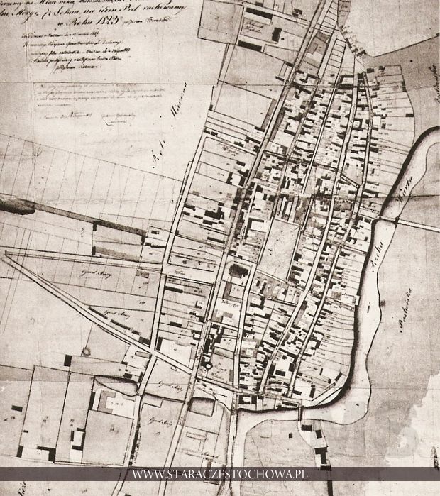 Plan Starej Częstochowy z 1823 r.
