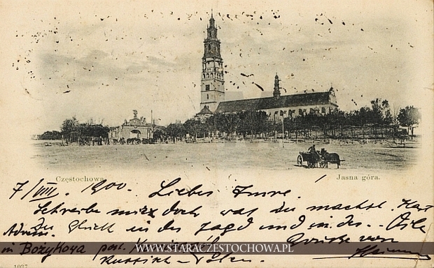 Jasna Góra, widok ogólny z początku XX wieku, długi adres