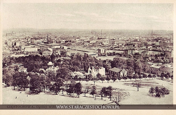 Częstochowa, widok ogólny z wieży klasztoru