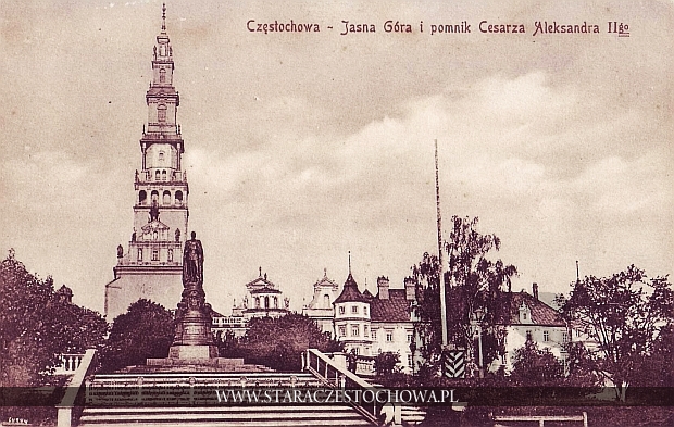 Jasna Góra i pomnik Aleksandra II