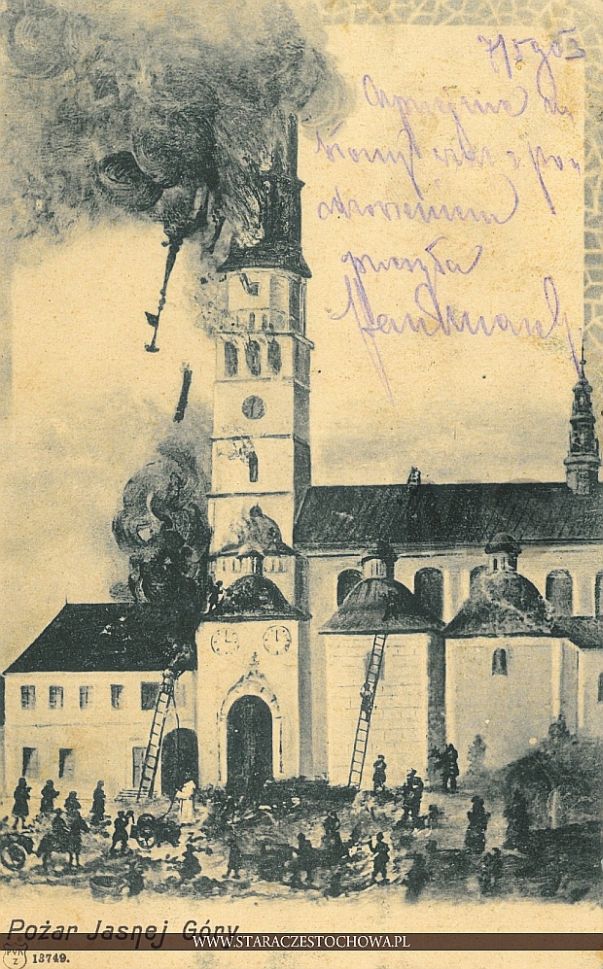Pożar Jasnej Góry w 1900 roku, długi adres