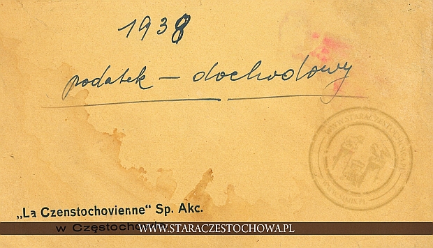 Karta pocztowa, sygnowana, 1938 rok