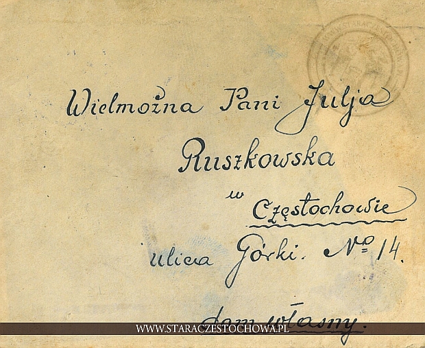 Koperta pocztowa, frankatura mechaniczna 1898