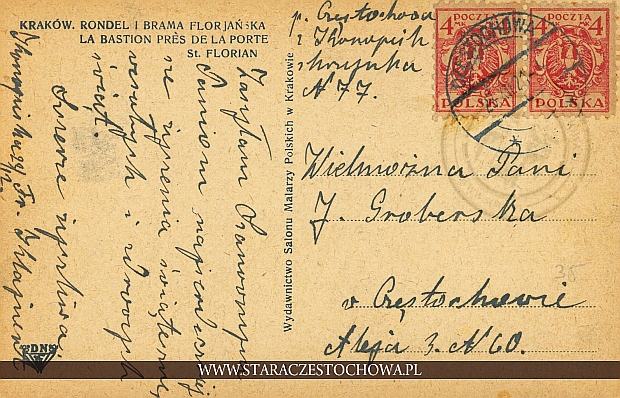 Karta pocztowa, rok 1921