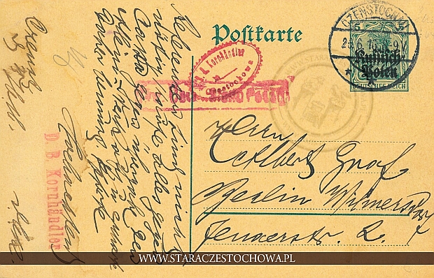 Karta firmowa D. B. Kornhandler, 1916 rok