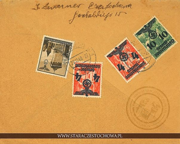 Koperta pocztowa, rok 1940 frankatura mechaniczna