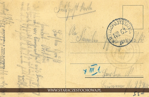Karta pocztowa, K.D. Feldpoststation No. 61