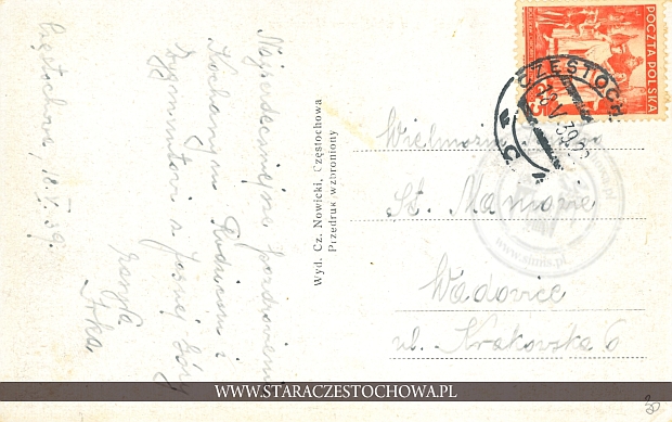 Karta pocztowa, rok 1939