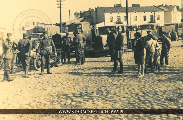 Częstochowa, żołnierze II wojna światowa, plac Daszyńskiego