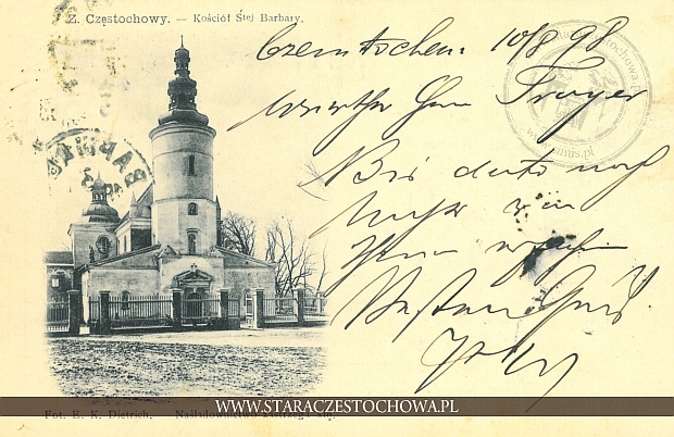 Kościół św. Barbary w Częstochowie, długi adres