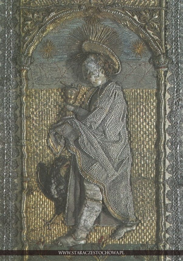 Hafty Średniowieczne, fragment z postacią św. Jana Ewangelisty