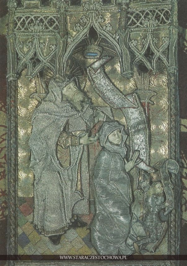 Hafty Średniowieczne, fragment ze św. Pawłem Pustelnikiem