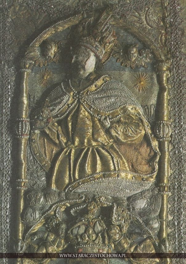 Hafty Średniowieczne, fragment z przedstawieniem Boga Ojca
