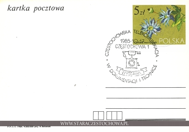 Karta pocztowa, Częstochowska Telekomunikacja