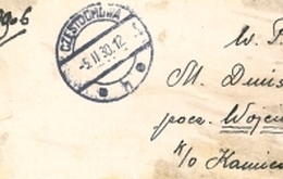Koperta pocztowa, rok 1930