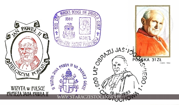 Koperta pocztowa, Wizyta w Polsce Papieża Jana Pawła II