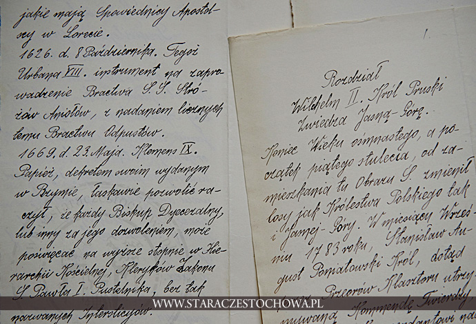 Rękopis Adamczyka, Wilhelm II, Król Pruski zwiedza Jasną Górę