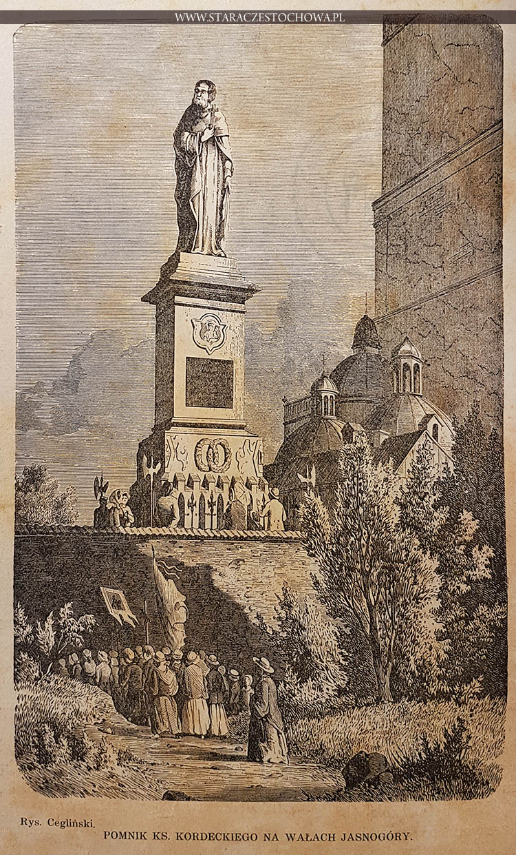 Pomnik ks. Kordeckiego na wałach Jasnogóry