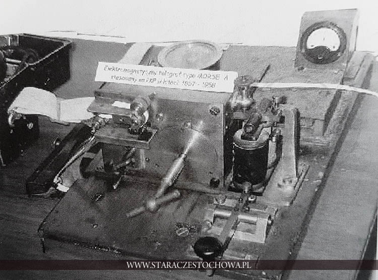 Elektromagnetyczny telegraf typu Morsea stosowany na kolei w latach 1857-1958