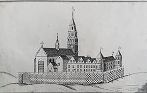 Widok klasztoru XVII wiek