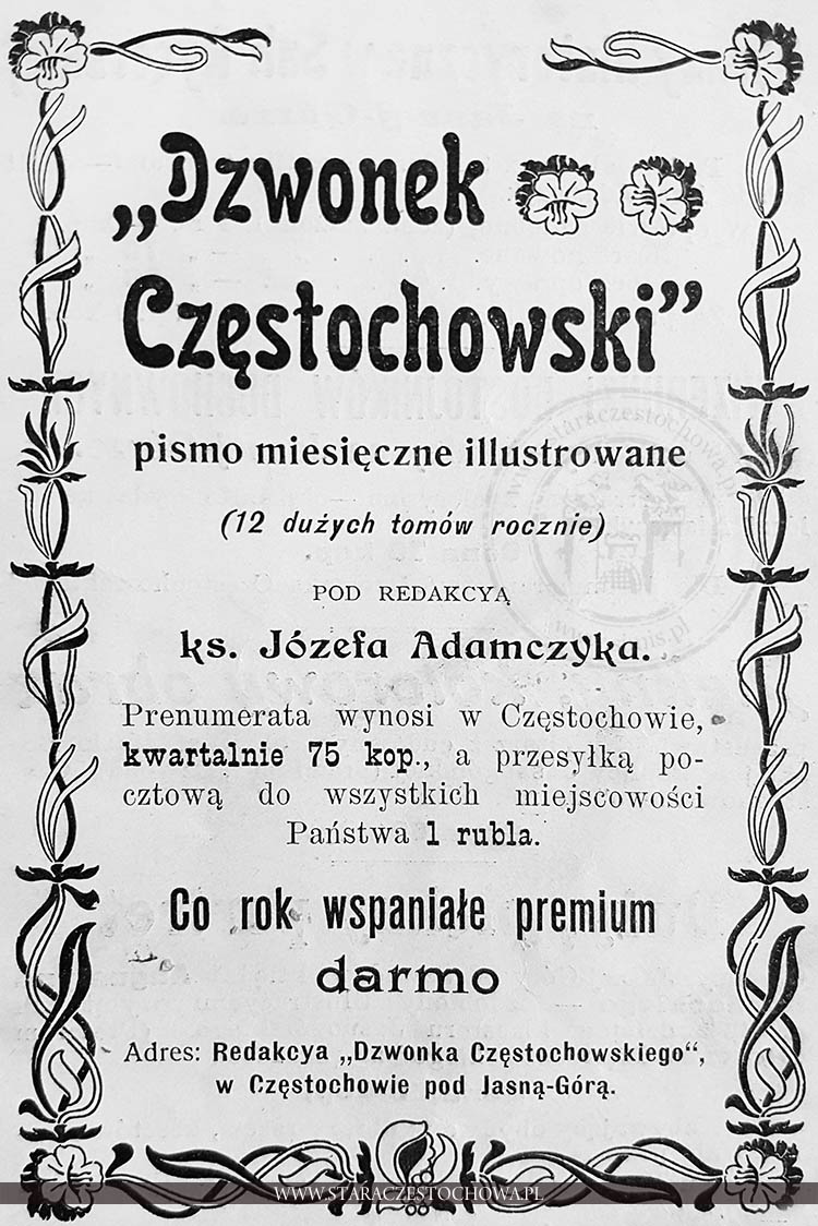Dzwonek częstochowski, reklama