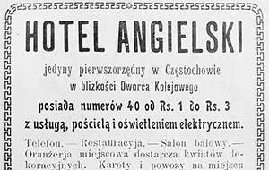 Reklama Hotelu Angielskiego