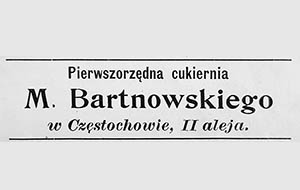 Reklama cukierni Bartnowskiego