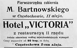 Reklama hotelu Victoria