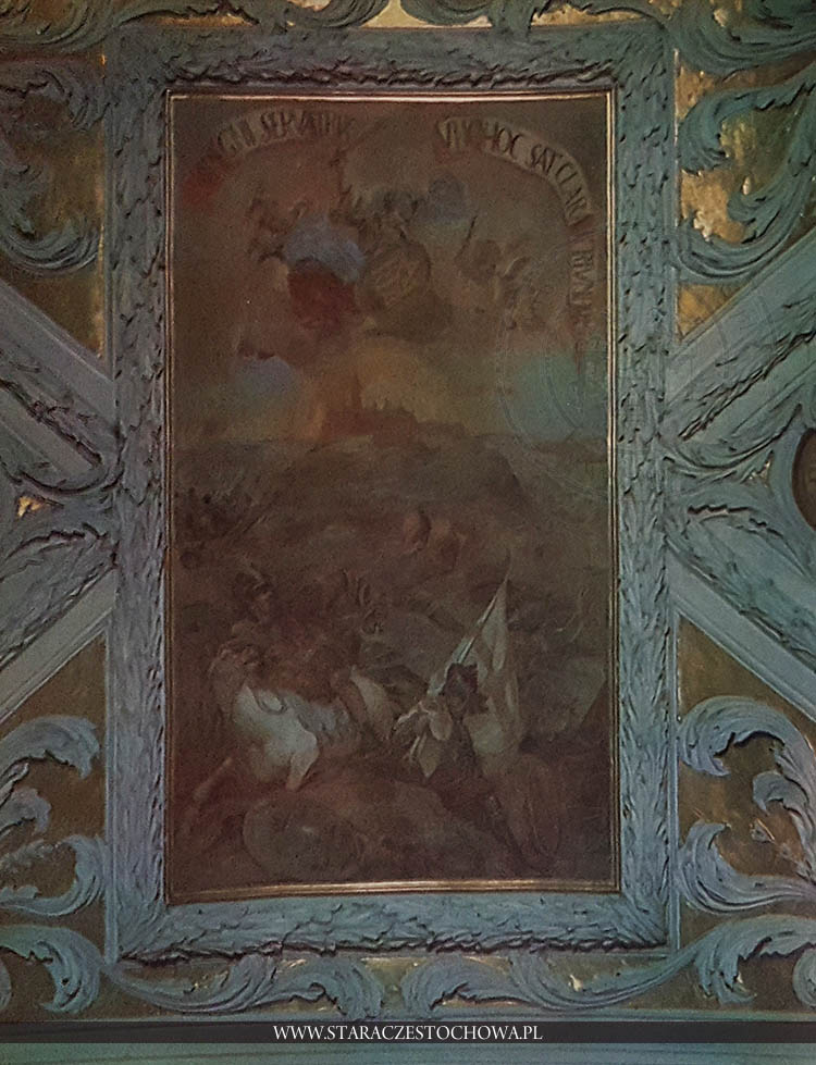 Fragment barokowej dekoracji sklepienia nawy głównej Bazyliki