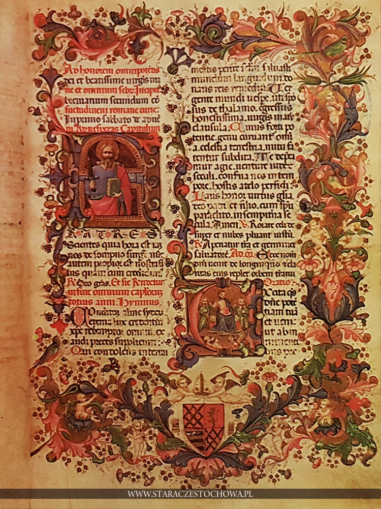 Karta Brewiarza, koniec XV w.