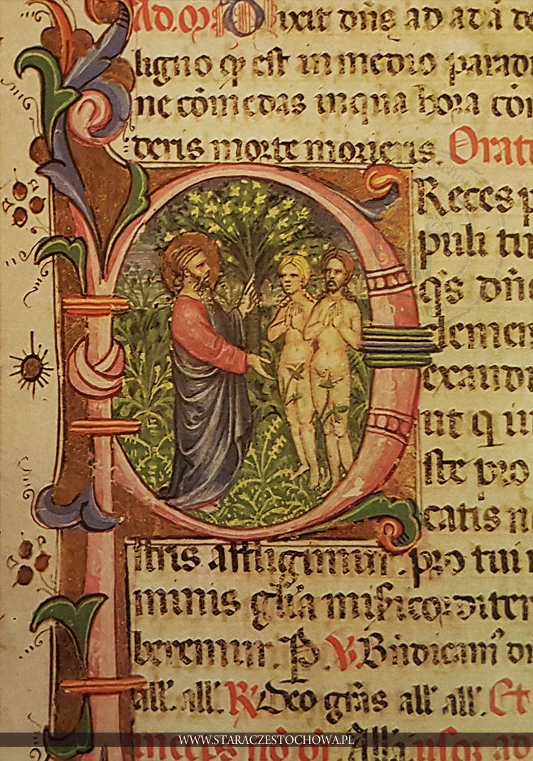 Adam i Ewa w raju, miniatura z Brewiarza