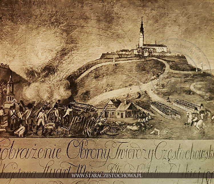 Oblężenie twierdzy jasnogórskiej w 1809 r., fragment obrazu