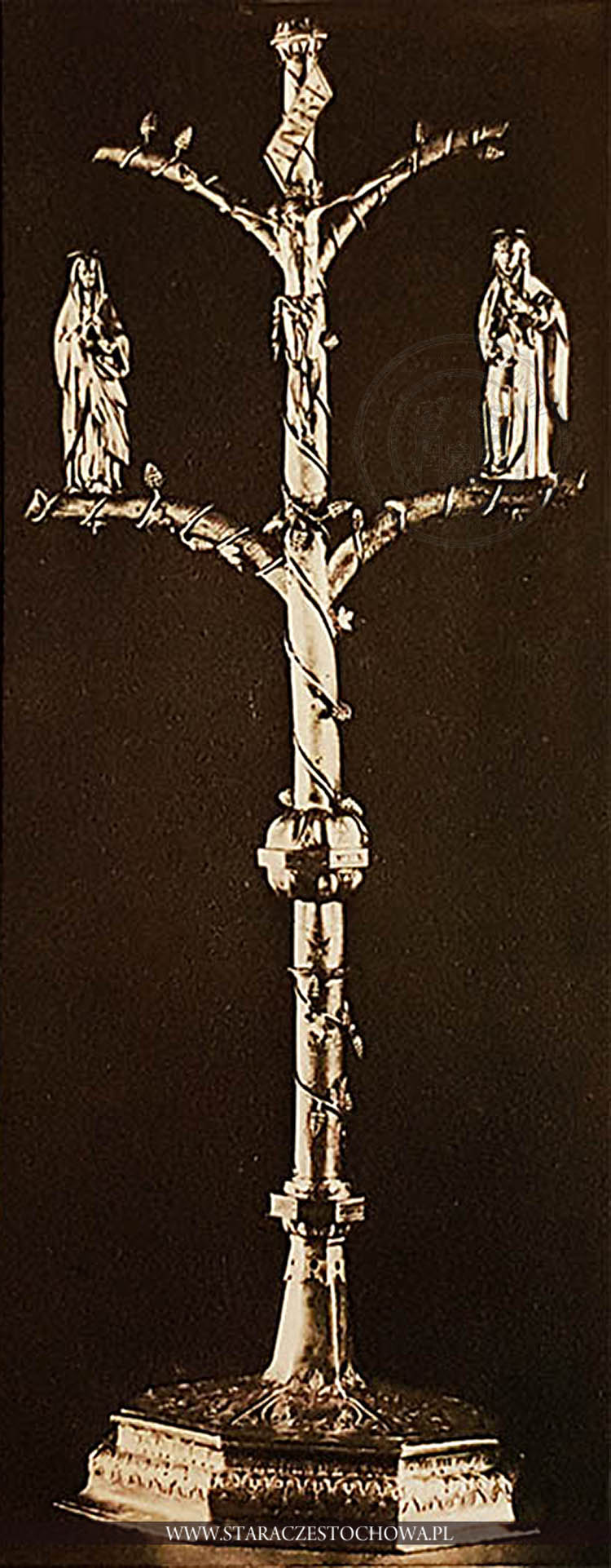 Srebrny krzyż w formie Drzewo Życia, XVII wiek