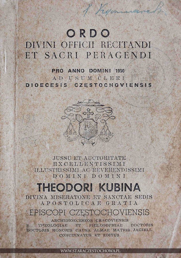 Ordo divini officii recitandi et sacri peragendi pro anno domini 1950
