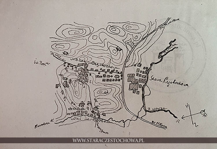 Plan Częstochowy z XVIII wieku