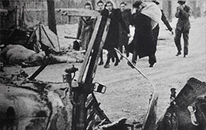 Ślady niedawnych walk