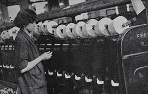 Przędzalnia w Częstochowskich Zakładach Przemysłu 